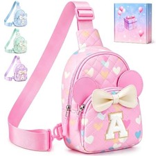 Birthday Gifts for 3 4 5 6 7 8 Year Old Girls Kids Sling Bag, Pink A