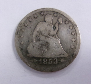 1853 Seated Liberty Silver Quarter