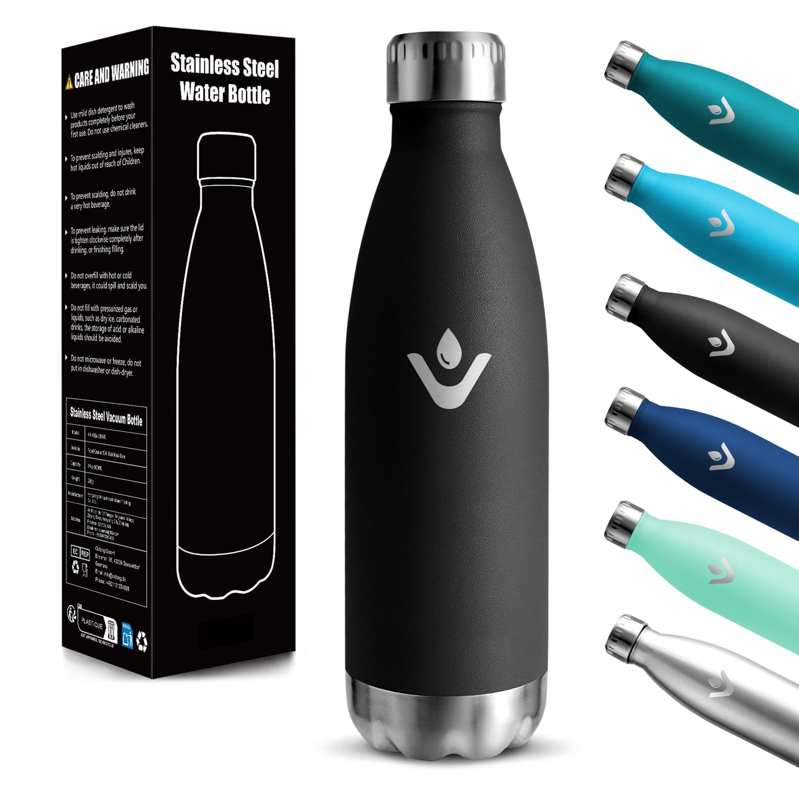 Gourde isotherme enfant 500ml - Bouteille eau réutilisable inox sans BPA pour école