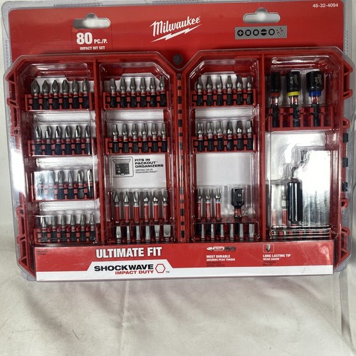 Milwaukee 48-32-4094 SHOCKWAVE Impact Duty Driver Bit Set 80PC - Red (48324094)