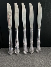 5 All American Stainless Steel Briarwood By Oneida  Dinner Knives