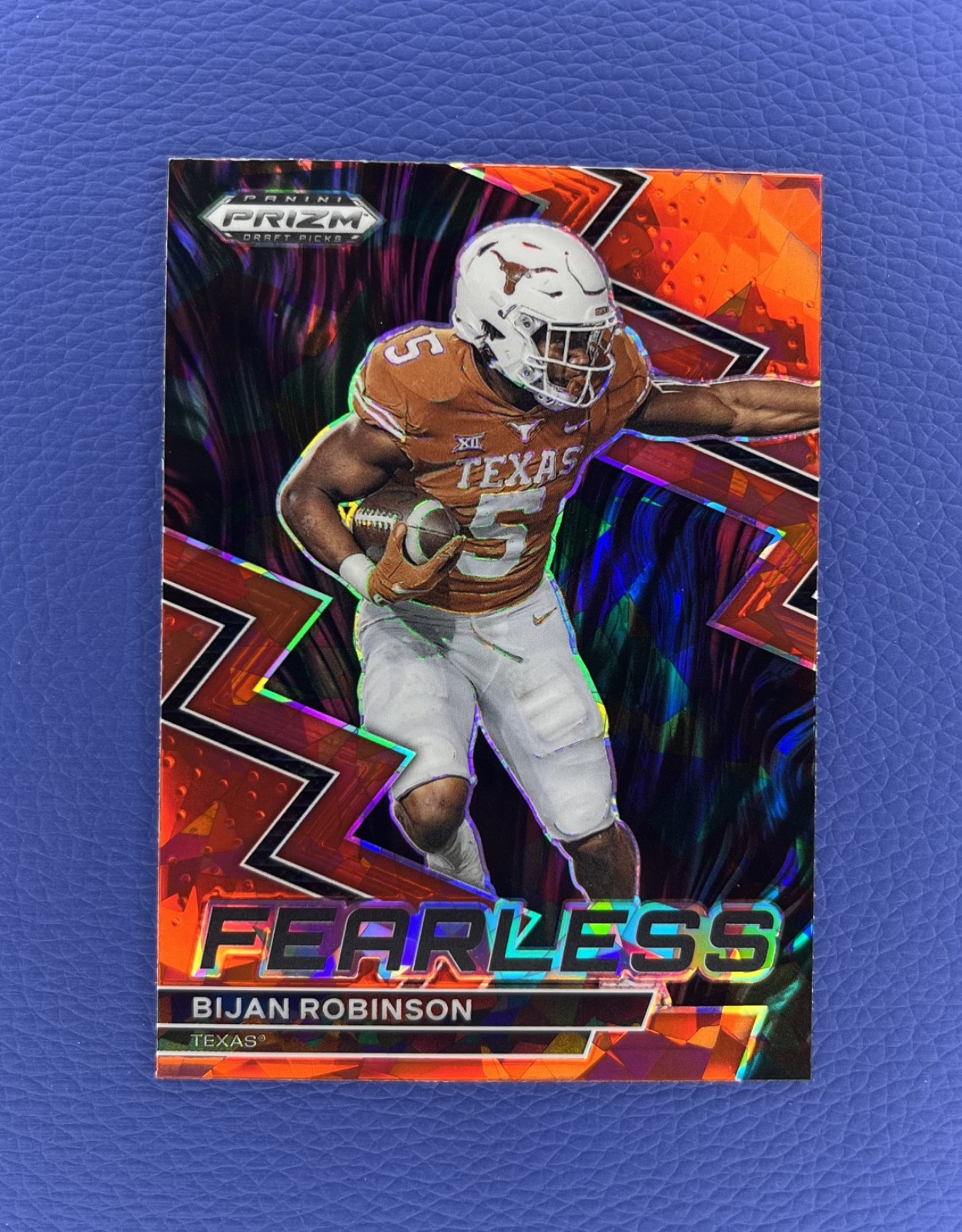 2023 Panini Prizm Draft Picks - Fearless Bijan Robinson #F-21 Red Ice Prizm (RC)