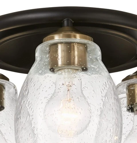 Minka Lavery 2438 Winsley 3 Light Semi-Flush Vantage Ceiling - Coal / Stained - Picture 2 of 7