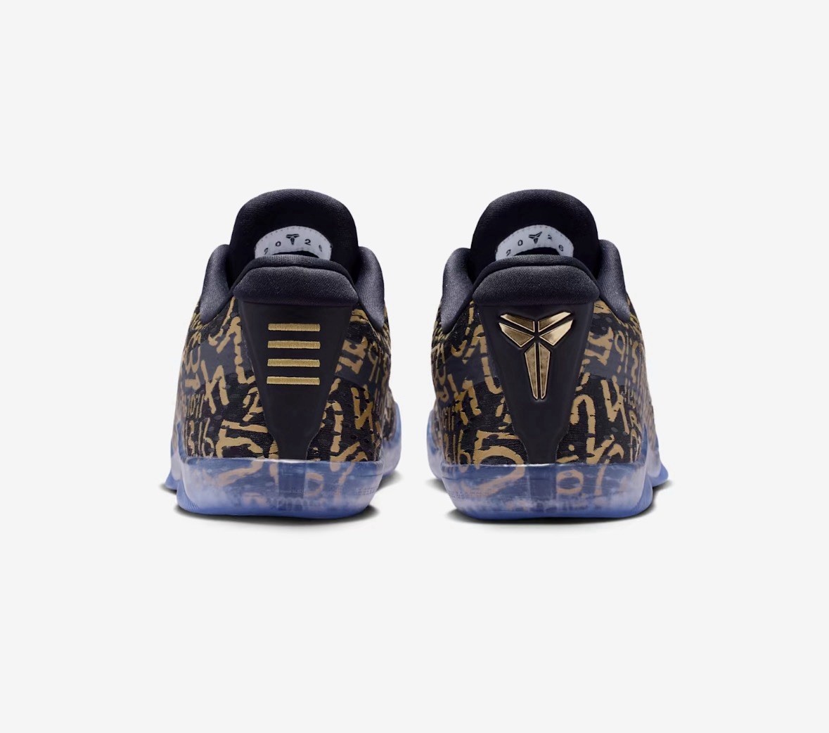 Nike Kobe XI EM Protro Black Gold Graphic Print Low Top Lace Up