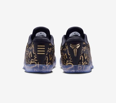 Nike Kobe XI EM Protro Black Gold Graphic Print Low Top Lace Up