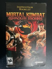 Mortal Kombat Shaolin Monks PS2 PlayStation 2 Instruction Manual Only