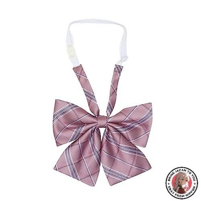 NEU Konomi ARCR-1030 Damen rosa kariertes Schulband freie Größe