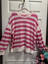SONOMA Goods For Life Striped Crew Neck Sweater Size L. NWT