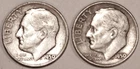 (2) Roosevelt Dimes - Circulated 1950D and 1950P - #4953 FREE SHIPPING