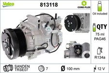Kompressor Klimaanlage VALEO CORE-FLEX 813118 12V für HONDA CIVIC 8 Hatchback FN