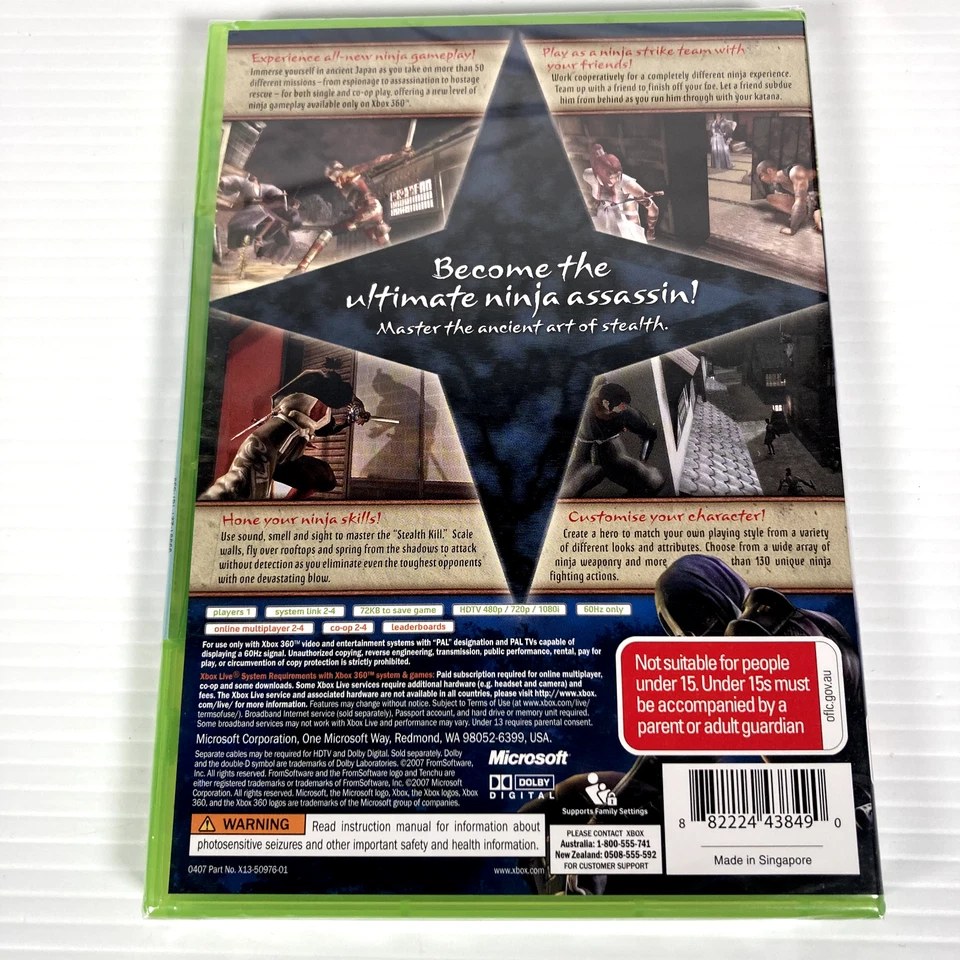 Tenchu Z  Microsoft Xbox 360 (2007) PAL  Brand New & Factory Sealed - Image 3 of 4