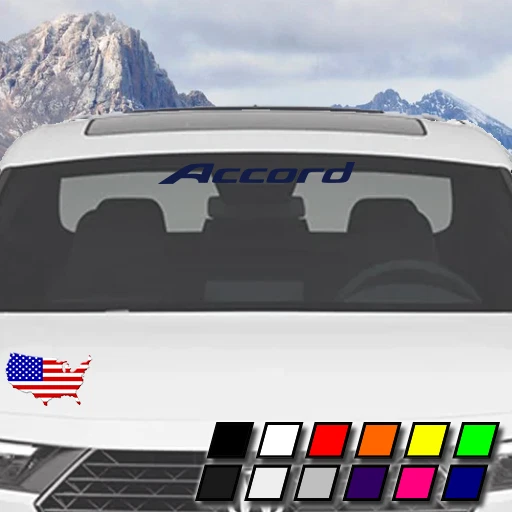 Calcomanía adhesiva de vinilo para parabrisas para Honda Accord LX SE EX-L Sport-L híbrido Foto 3 de 4