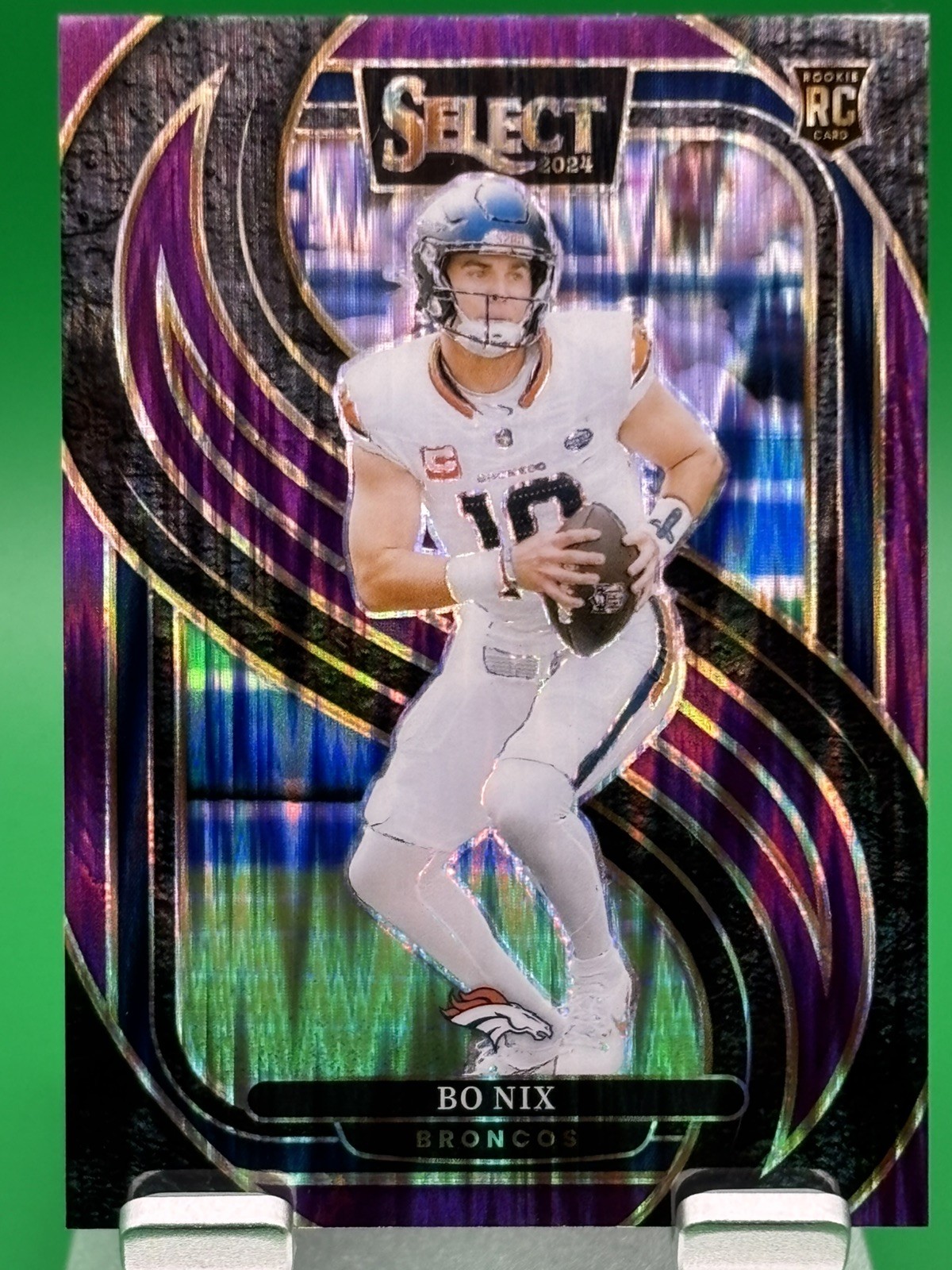 BO NIX /360 2024 Panini Select - Premier Level  #117 Purple Shock Prizm Denver