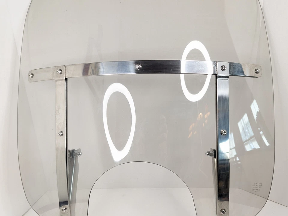 Parabrisas Harley Davidson liberación rápida 17,5" AS 6 M125-6 091409 Lexan Dot 94 Foto 3 de 4