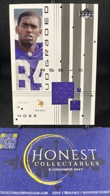 Randy Moss (MEM) - 2000 Upper Deck UD Graded Patch (Vikings) #G-RM