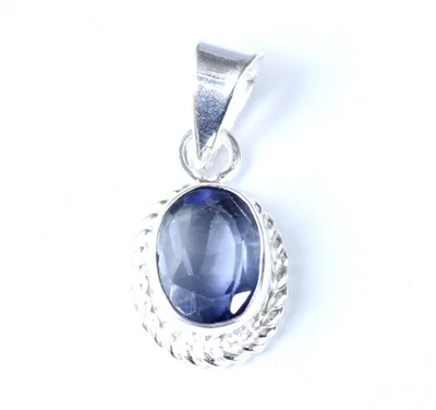 6,35 Ct Zertifizierter Natürlicher Blauer Saphir Oval Anhänger Herren 925 Silber - Bild 1 von 4