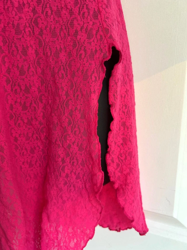 Vestido camisón de encaje rosa vintage años 90 Y2K cine Etoile Whimsigoth Kinderwhore Med Foto 4 de 4