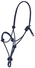 Rope Halter made by Mustang, HORSE size in Blue & Black.