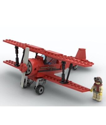 LEGO MOC Custom City Creator Adventurer's Red Biplane PDF Building Instructions!
