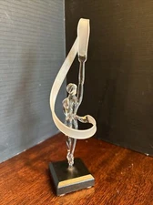 47) VTG Milon Townsend -  Handcrafted Art Glass Ballerina Dancing -  Signed 6”