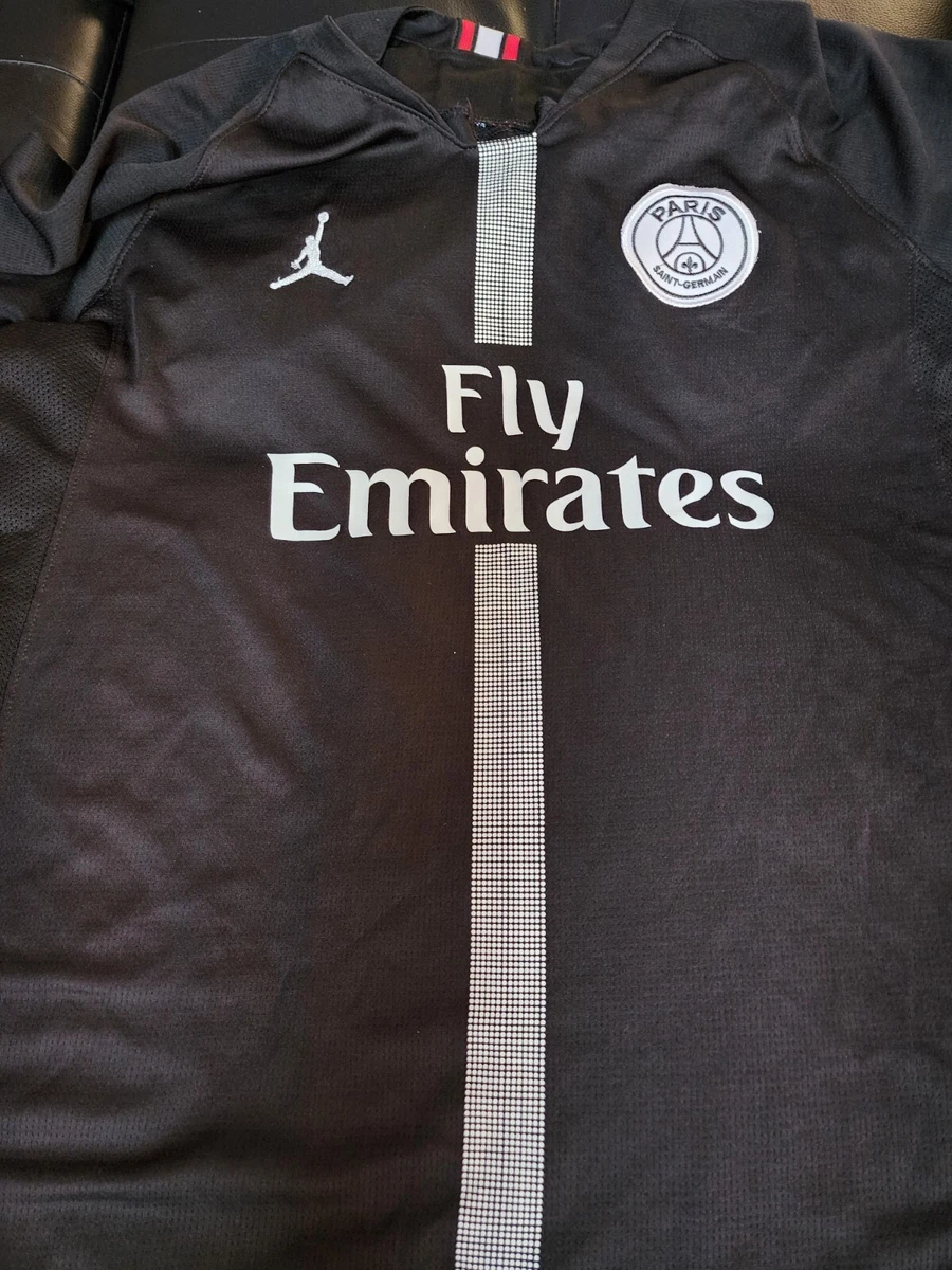 Nike Jordan Paris Saint Germain Fly Emirates Mens Large Slim Black Soccer | eBay