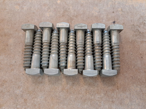 LOT OF 11 NEW 1/2" X 2-1/2" SQUARE HEAD ZINC PLATED LAG BOLTS - Picture 1 of 7
