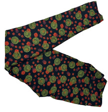 LuLaRoe Leggings Women's One Size OS CIRCLES Black Green Orange NWT