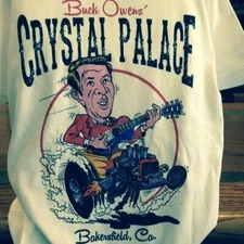 Buck Owens T-Shirt Unisex Caricature White Size S M L 234XL BO1059