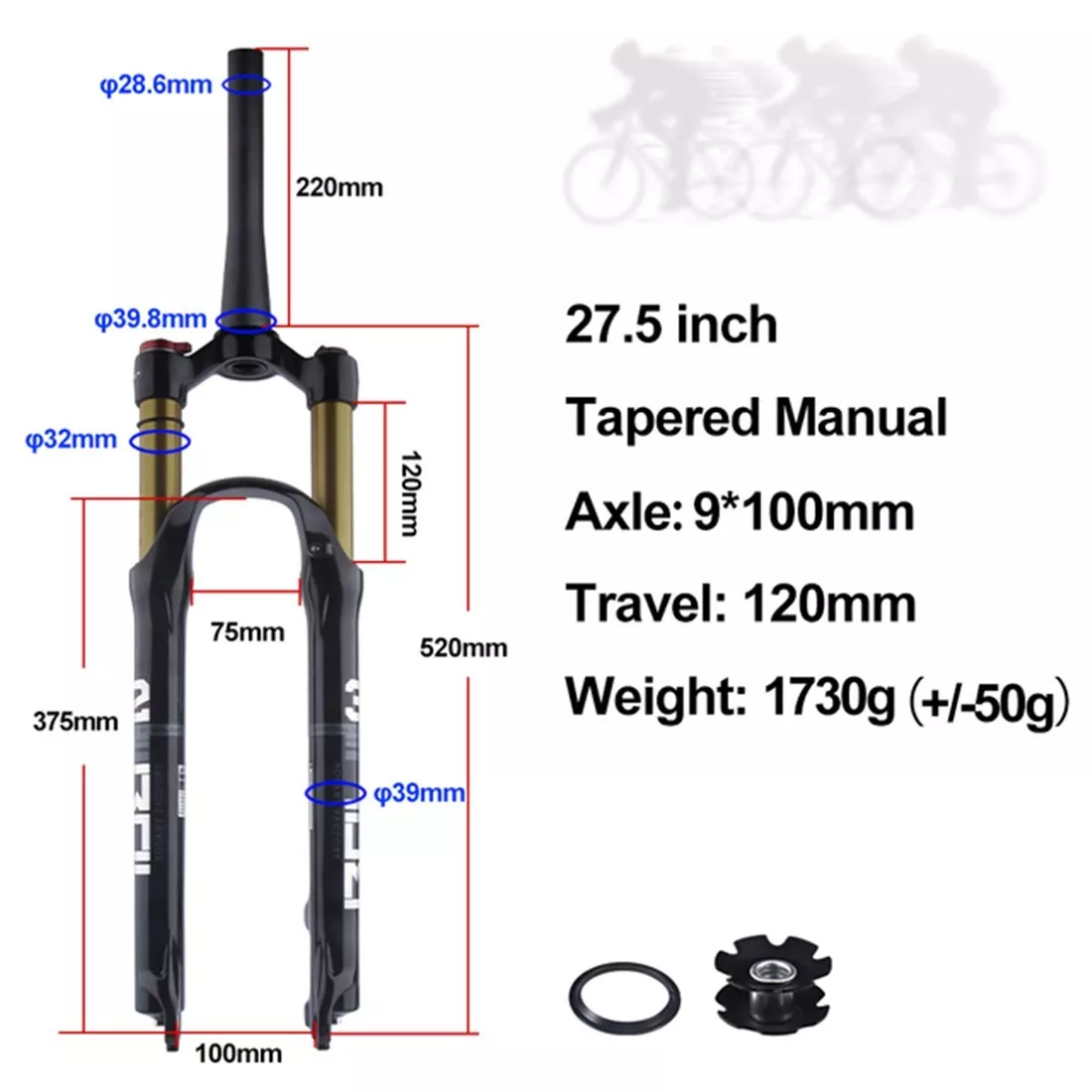 En riesgo Relación Satisfacer BOLANY MTB Bike Fork Solo Air Bicycle Suspension Front 26/27.5/29&#034;  Alloy QuickRe | eBay