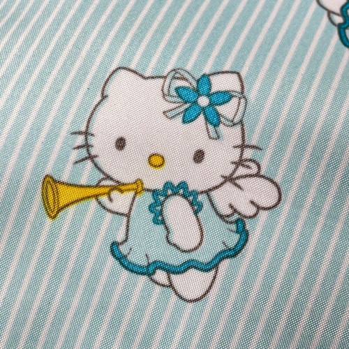 Vintage Sanrio 2001 Hello Kitty hellblau Engel Tasche Harfe Trompete Herzen - Bild 10 von 12