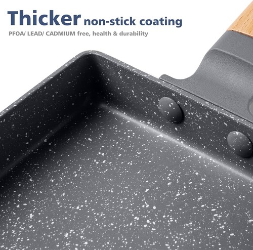 Tamagoyaki Pan Square Japanese Omelette Pan,Non-Stick Egg Roll Pan,Rectangle Fry - Picture 7 of 26