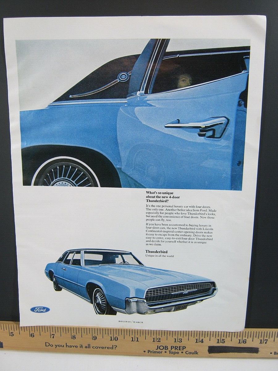 Vintage 1967 Ford Thunderbird Luxury Unique Center open 4