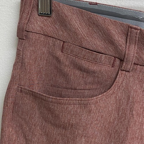Walter Hagen Mens P11 Novelty Pocket Pant New Maroon/ White Htr Slim MGA35125VC - 第 4/11 張圖片