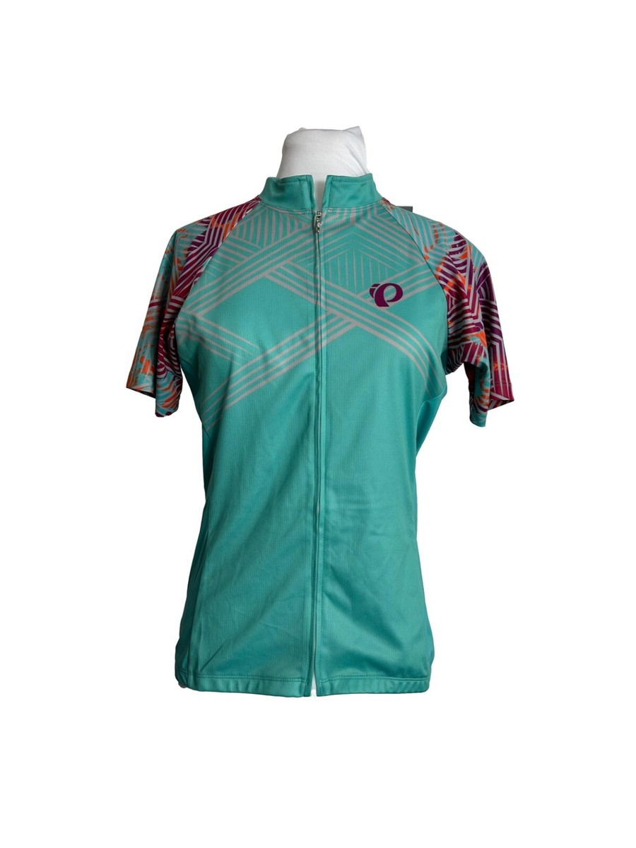 Pearl Izumi Elite Womens Cycling Bike Jersey Size Large Full Zip Green  Pockets