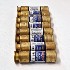  LOT OF 8 Bussmann Fusetron FRN-R-15 Dual-Element Time Delay Fuses. 15 Amp