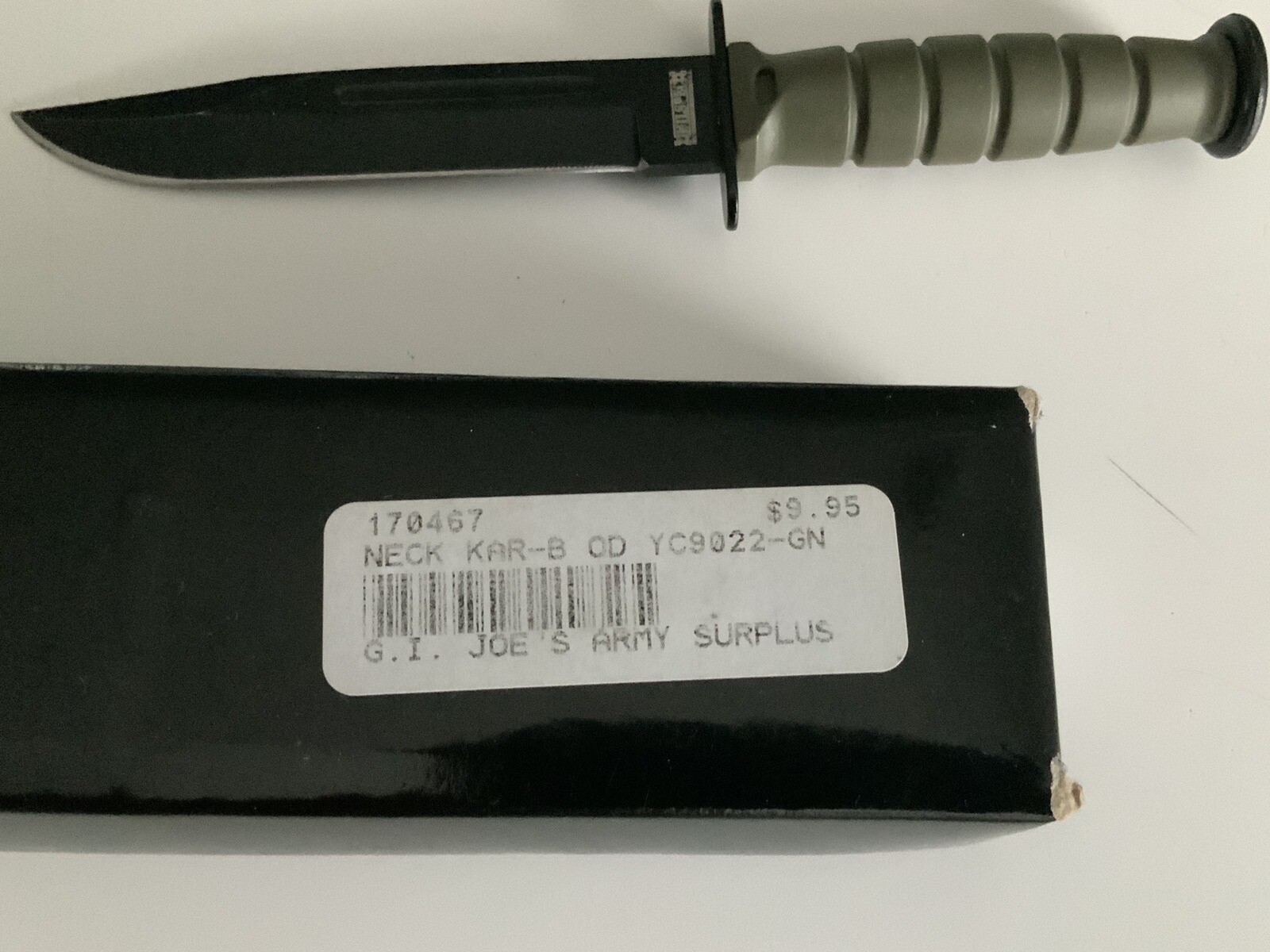 KaBar USMC Mini Knife with Hard Sheath And Chain,PreOwned eBay