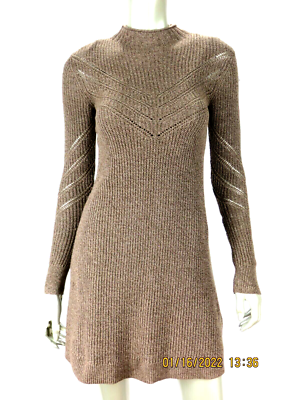 AMERICAN EAGLE OUTFITTERS SZ XS NWT Cotton/Acrylic Chamoisee Brown Sweater  Dress | eBay