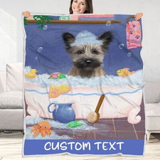 Skye Terrier Dog Blanket Personalized Throw Woven Fleece Sherpa Many Designs NWT