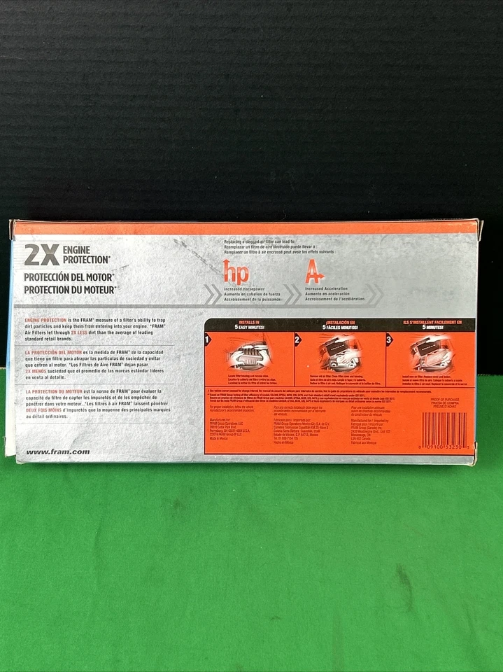 Filtro de aire de motor de repuesto FRAM Extra Guard CA10118 para Dodge y Jeep seleccionados Foto 4 de 4