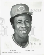 1977 Press Photo Dan Driessen, Outfielder, Cincinnati Reds Baseball Team