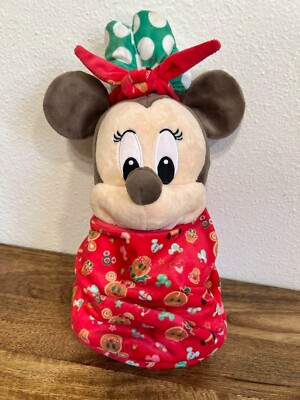 Disney Store Baby Minnie Mouse Plush Blanket Pouch 13