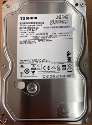 Swann 2TB HDD for All DVR NVR Models Replacement Toshiba Hard