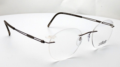 Silhouette 5521 EP 6040 TITAN Next Oval Coffee Brown Unisex Eyeglasses 48mm