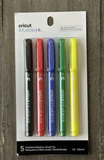Cricut - Infusible Ink Freehand Brush Marker, 5 Pack-Basics 1.8 - 3.6mm New