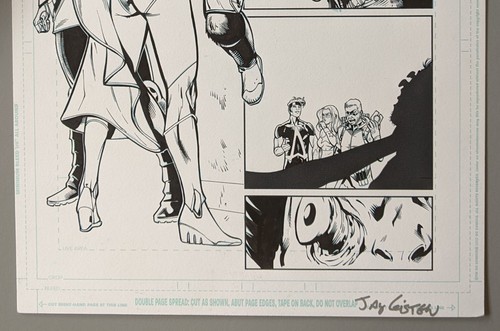 Justice League United Ann#1 pg 10 Orig Comic Art Page DC Edwards Leisten signed - Picture 4 of 9