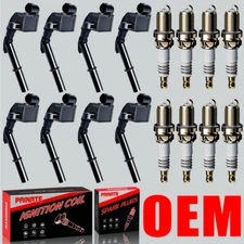 8X OEM Ignition Coil & Iridium Spark Plug For Mercedes-Benz E550 4.7L 5.5L UF733