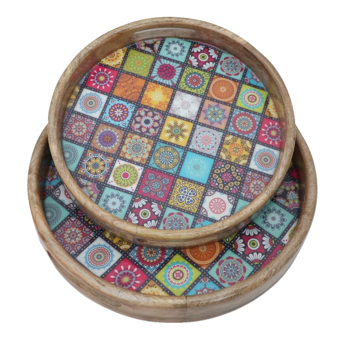 Bandejas floral multicolor Bandejas