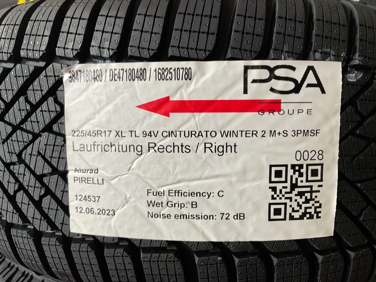 4 Winterräder Opel Astra-L 225/45 R17 94V Pirelli 9847180480 | eBay 