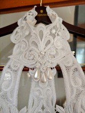 Vintage Scott McClintock Sz 8  Lace Halter Party Dress 90's Glam 👀 measurements