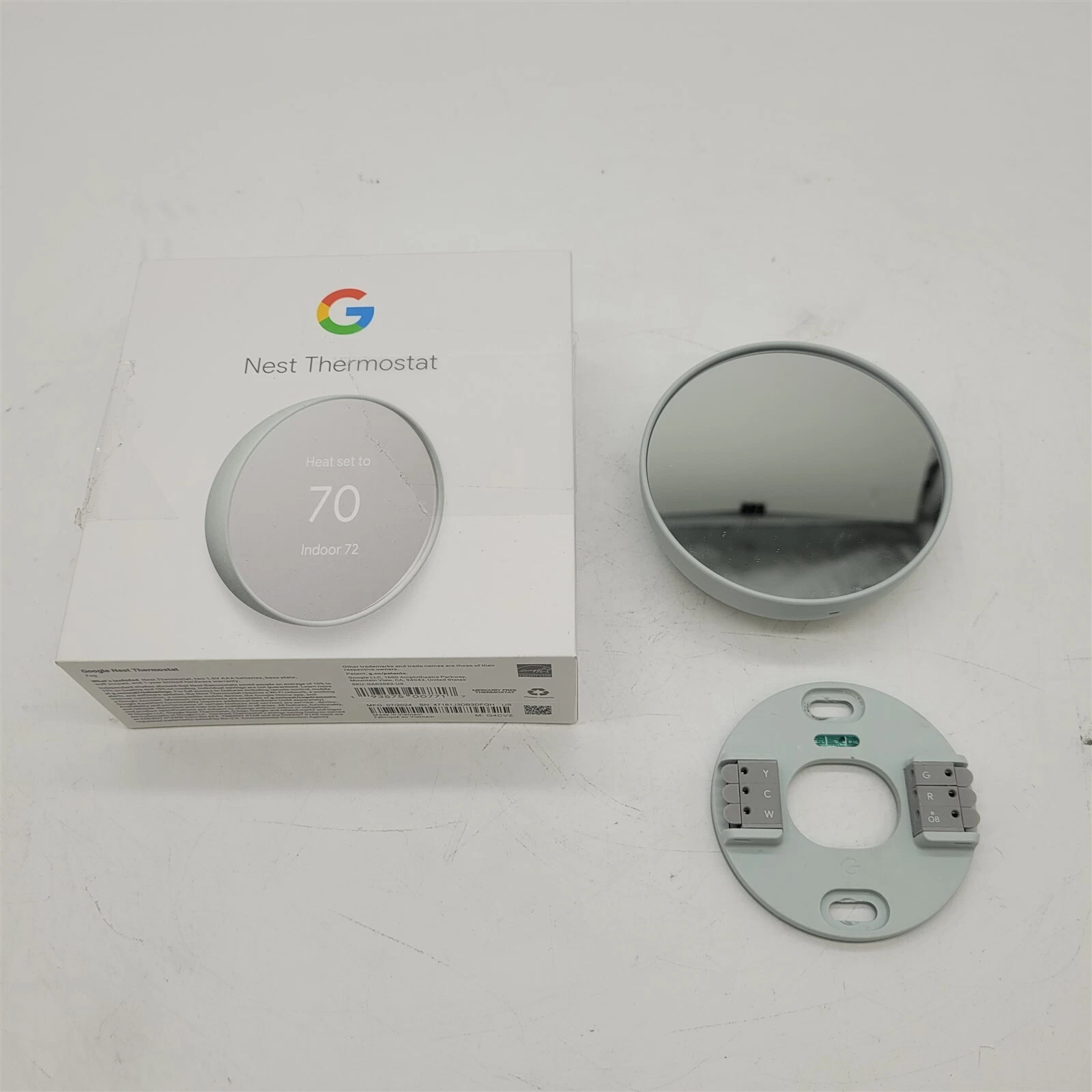 Google Nest G4CVZ Programmable Wi-Fi Thermostat - Fog Gray